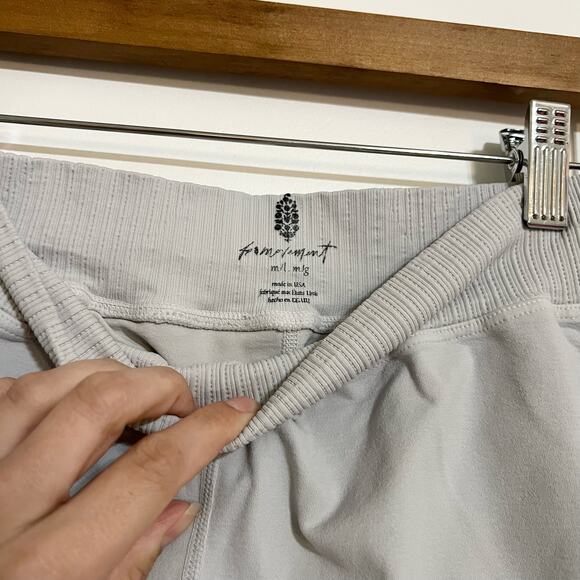 NWOT Free People Movement Good Karma Micro Shorts in Ice Grey - Picture 3 of 5